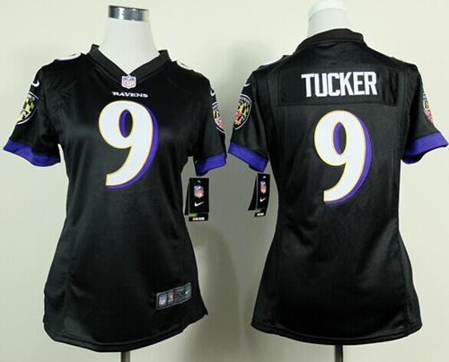 Women Nike Baltimore Ravens #9 Justin Tucker Black NFL Jerseys