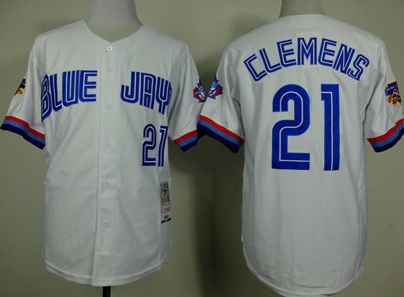 Toronto Blue Jays #21 Roger Clemens 1997 Throwback MLB Jerseys