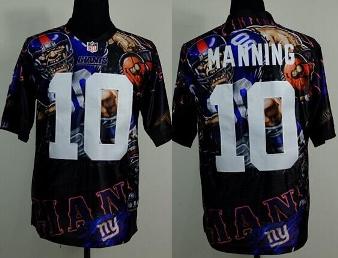 Nike New York Giants 10 Eli Manning Men's Stitched Fanatical Version Elite NFL Jersey