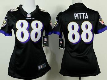 Women Nike Baltimore Ravens 88 Dennis Pitta Black NFL Jersey