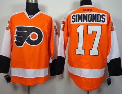 Philadelphia Flyers 17 Wayne Simmonds Orange Stitched NHL Jersey