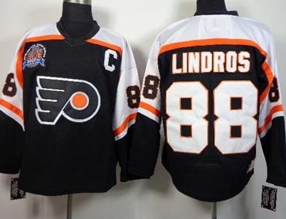 Philadelphia Flyers 88 Eric Lindros Black CCM Throwback Stitched NHL Jersey