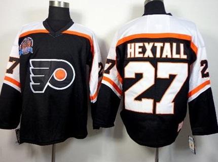 Philadelphia Flyers 27 Ron Hextall Black CCM Throwback Stitched NHL Jersey