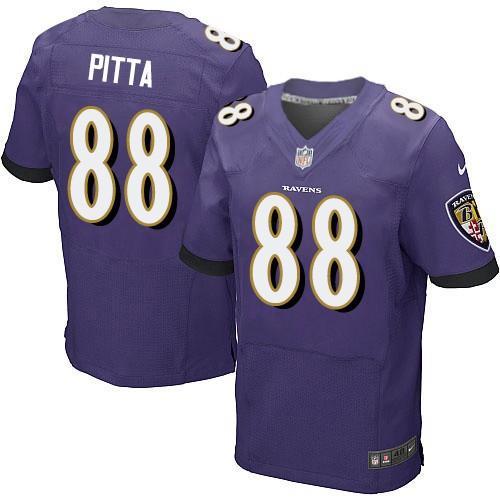 Nike Baltimore Ravens 88 Dennis Pitta Purple Elite NFL Jersey