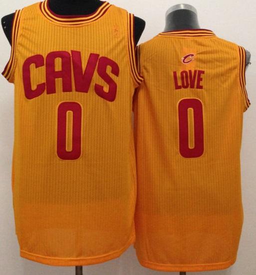 Cleveland Cavaliers 0 Kevin Love Yellow Revolution 30 NBA Jersey