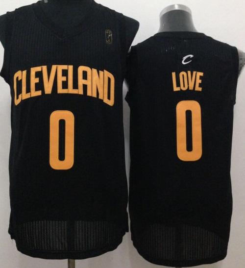 Cleveland Cavaliers 0 Kevin Love Black Revolution 30 NBA Jersey