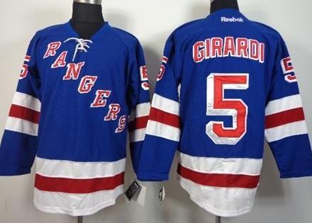 New York Rangers 5 Daniel Girardi Blue Home Stitched NHL Jersey