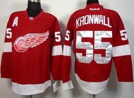 Detroit Red Wings 55 Niklas Kronwall Red NHL Jerseys