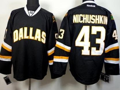 Dallas Stars 43 Valeri Nichushkin Black Stitched NHL Jersey