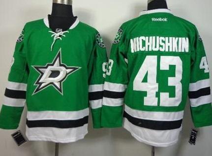 Dallas Stars 43 Valeri Nichushkin Green Stitched NHL Jersey