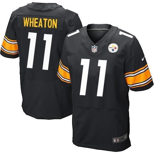 Nike Pittsburgh Steelers 11 Markus Wheaton Black Team Color Stitched NFL Elite Jersey