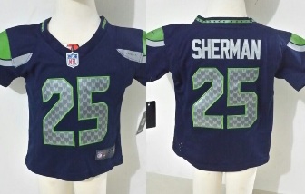 Baby Nike Seattle Seahawks 25 Richard Sherman Blue NFL Jersey