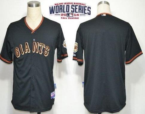 San Francisco Giants Blank Black 2014 World Series Patch Stitched MLB Baseball Jersey