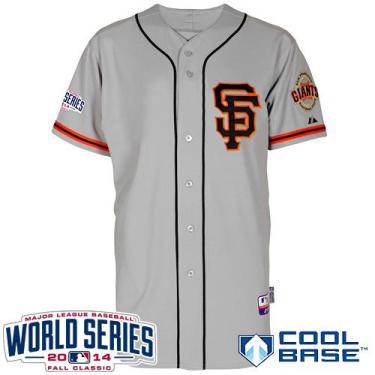 San Francisco Giants Blank Grey 2014 World Series Patch Stitched MLB Baseball Jersey