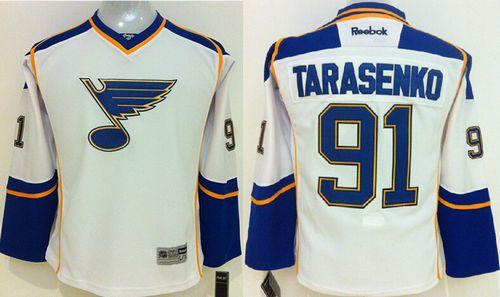 Youth St. Louis Blues #91 Vladimir Tarasenko White Stitched NHL Jersey