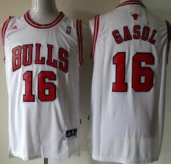 Youth Chicago Bulls #16 Pau Gasol White Revolution 30 Stitched NBA Jersey