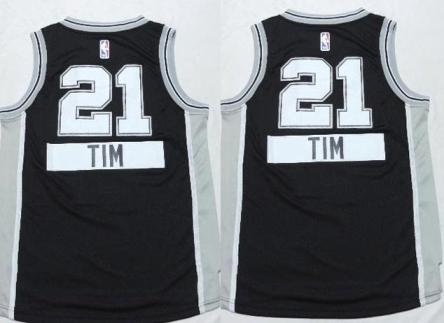 Youth San Antonio Spurs #21 Tim Duncan Black 2014-15 Christmas Day Stitched NBA Jersey
