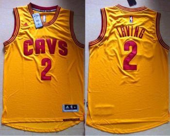 Youth Cleveland Cavaliers #2 Kyrie Irving Gold Revolution 30 Stitched NBA Jersey
