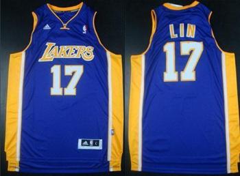 Youth Los Angeles Lakers #17 Jeremy Lin Purple Revolution 30 Stitched NBA Jersey