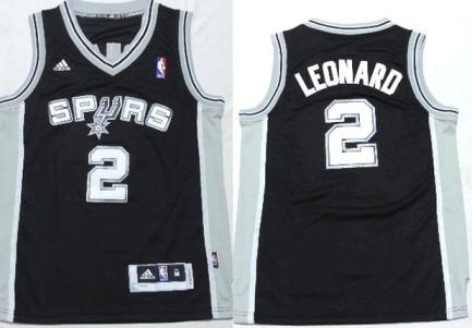 Youth San Antonio Spurs #2 Kawhi Leonard Black Stitched NBA Jersey