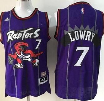 Youth Toronto Raptors #7 Kyle Lowry Purple Throwback Stitched NBA Jersey