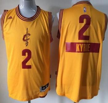 Youth Cleveland Cavaliers #2 Kyrie Irving Gold 2014-15 Christmas Day Stitched NBA Jersey