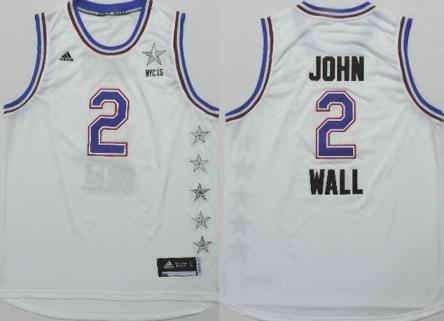 2015 NBA All-Star Eastern Conference Washington Wizards #2 John Wall White Stitched NBA Jersey