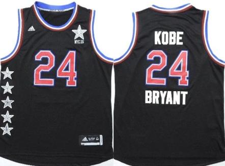 2015 NBA All-Star Western Conference Los Angeles Lakers 24 Kobe Bryant Black Stitched NBA Jersey