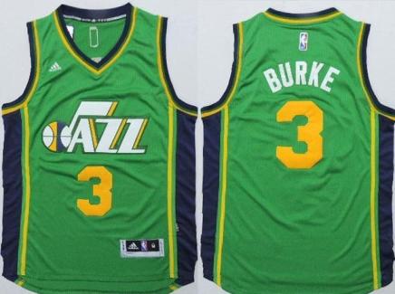 Utah Jazz #3 Trey Burke Green Stitched Revolution 30 NBA Jersey 2015 New Style