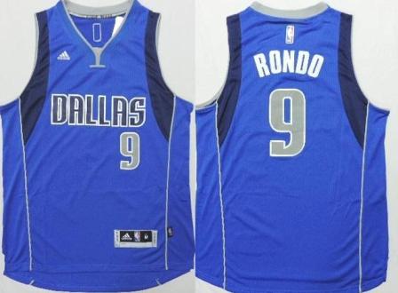 Dallas Mavericks #9 Rajon Rondo Sky Blue Stitched Revolution 30 NBA Jersey 2015 New Style