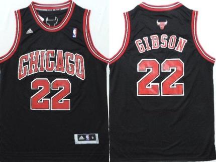 Chicago Bulls #22 Taj Gibson Black Revolution 30 Stitched NBA Jersey