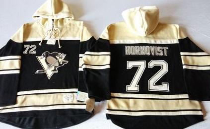 Pittsburgh Penguins #72 Patric Hornqvist Black Sawyer Hooded Sweatshirt Stitched NHL Jersey