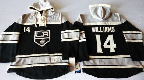 Los Angeles Kings #14 Justin Williams Black Sawyer Hooded Sweatshirt Stitched NHL Jersey