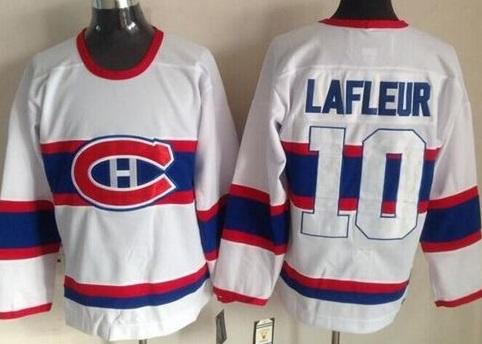 Montreal Canadiens #10 Guy Lafleur White CCM Throwback Stitched NHL Jersey
