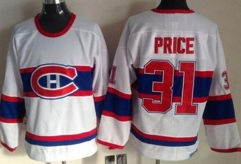 Montreal Canadiens #31 Carey Price White CCM Throwback Stitched NHL Jersey