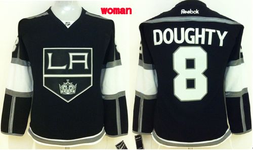 Women's Los Angeles Kings #8 Drew Doughty Black Home Stitched NHL Jersey