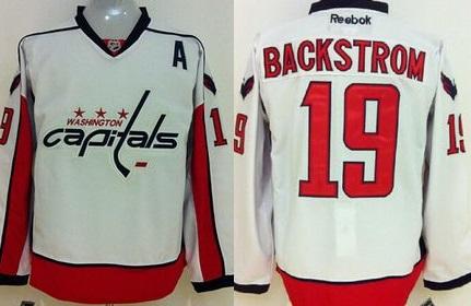Washington Capitals #19 Nicklas Backstrom Stitched White NHL Jersey