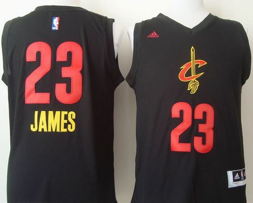 Cleveland Cavaliers #23 LeBron James Black Fashion Stitched NBA Jersey