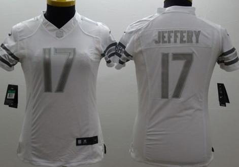 Women's Nike Chicago Bears #17 Alshon Jeffery White Stitched NFL Limited Platinum Jersey