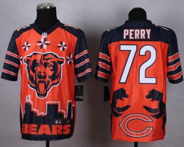 Nike Chicago Bears #72 William Perry Orange Men's Stitched NFL Elite Noble Fashion Jersey
