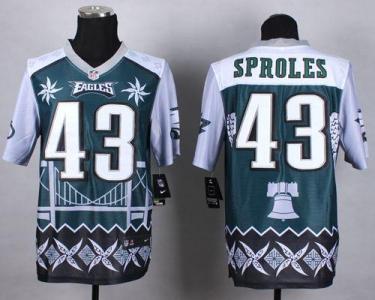 Nike Philadelphia Eagles #43 Darren Sproles Midnight Green Men's Stitched NFL Elite Noble Fashion Jersey