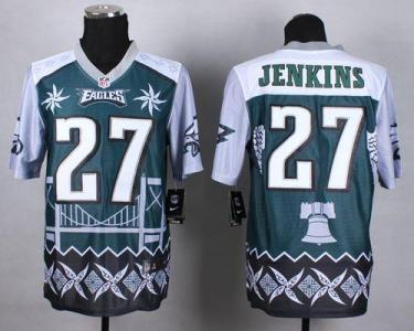 Nike Philadelphia Eagles #27 Malcolm Jenkins Midnight Green Men's Stitched NFL Elite Noble Fashion Jersey