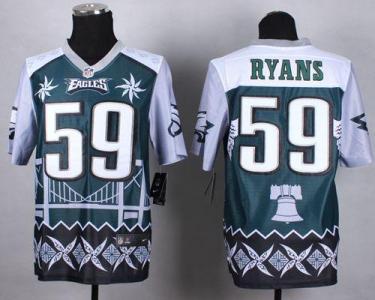 Nike Philadelphia Eagles #59 DeMeco Ryans Midnight Green Men's Stitched NFL Elite Noble Fashion Jersey