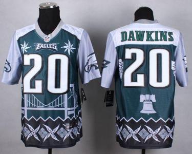 Nike Philadelphia Eagles #20 Brian Dawkins Midnight Green Men's Stitched NFL Elite Noble Fashion Jersey