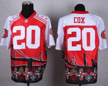 Nike San Francisco 49ers #20 Perrish Cox Red Men's Stitched NFL Elite Noble Fashion Jersey