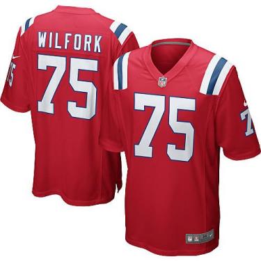 Nike New England Patriots #75 Vince Wilfork Red Alternate Men's Stitched NFL Game Jersey