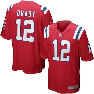 Nike New England Patriots #12 Tom Brady Red Alternate Men's Stitched NFL Game Jersey