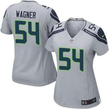 Women's Nike Seattle Seahawks #54 Bobby Wagner Grey Alternate Stitched NFL Jersey