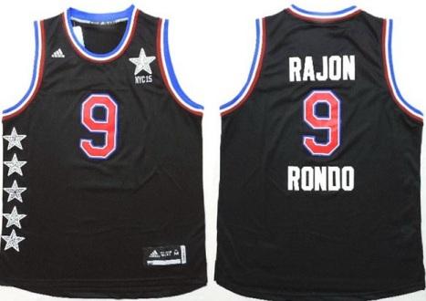 2015 NBA All-Star Western Conference Dallas Mavericks #9 Rajon Rondo Black Stitched NBA Jersey
