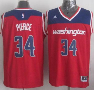 Washington Wizards #34 Paul Pierce Red Stitched NBA Jersey